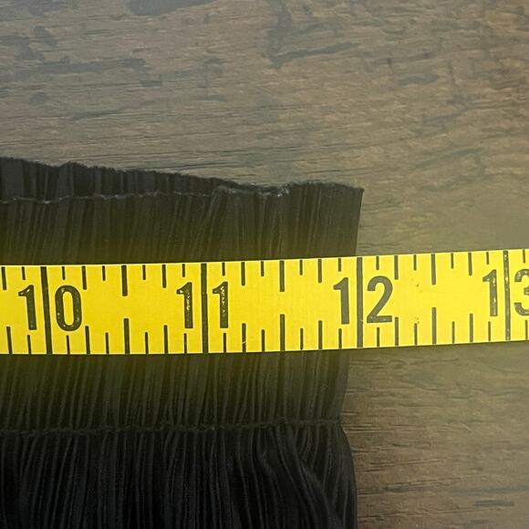 Zara Black Paperbag Waist Lightweight Pants Size Medium - Picture 6 of 8